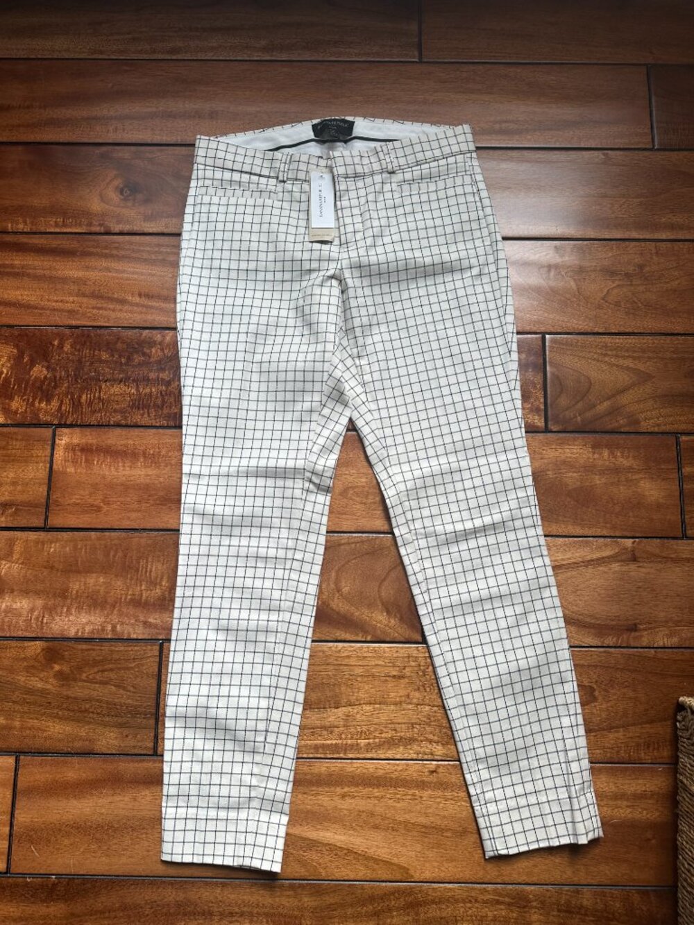 NWT Banana Republic Petite Sloan Windowpane Slim Ankle Pant Size 0 Petite 0P